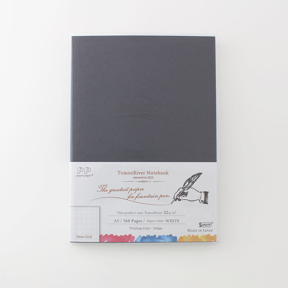 Tomoe River FP Paper 52gsm Square Grid White Pages Notebook A5
