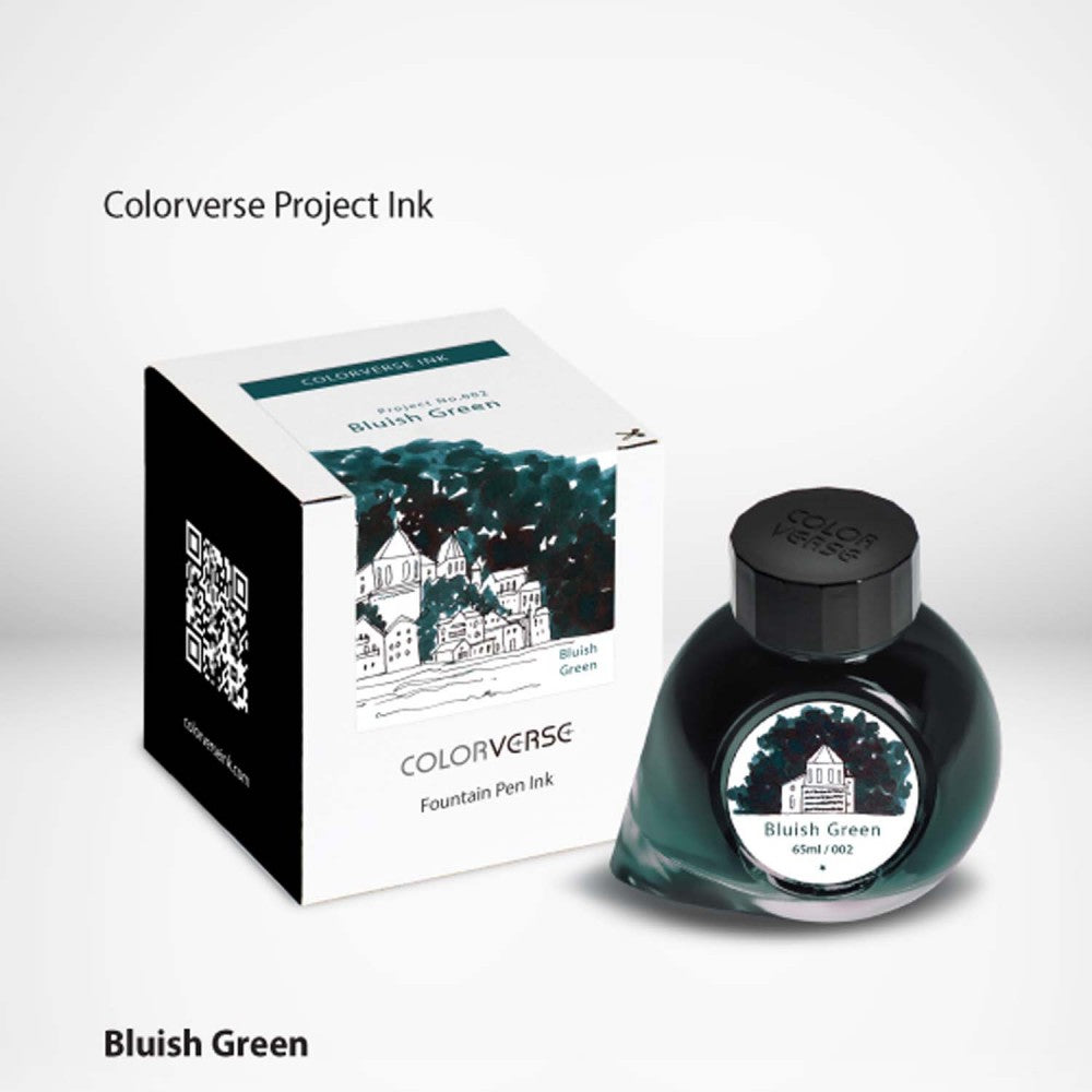 Colorverse | Project Series | Fountain Pen Ink | Bluish Green | 65ml - Aarcaai