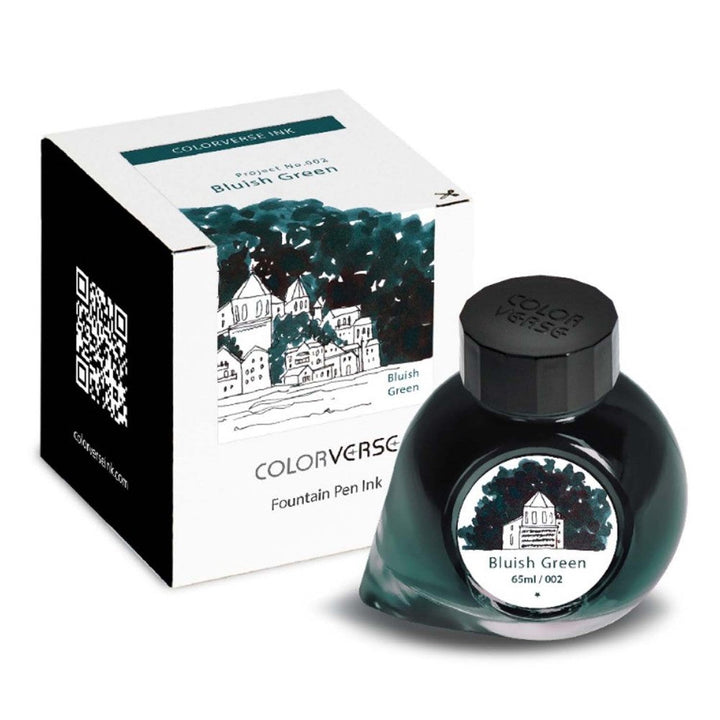 Colorverse | Project Series | Fountain Pen Ink | Bluish Green | 65ml - Aarcaai
