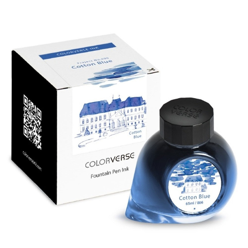 Colorverse | Project Series | Fountain Pen Ink | Cotton Blue | 65ml - Aarcaai