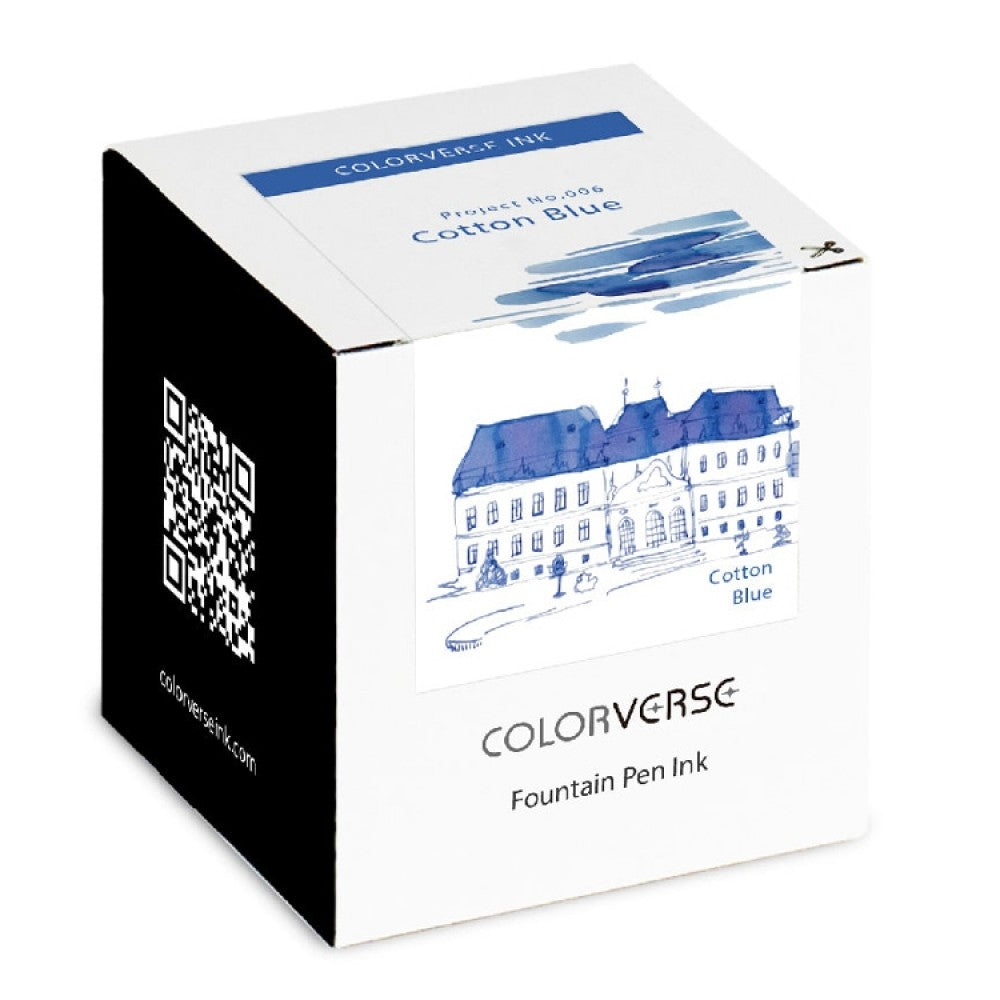 Colorverse | Project Series | Fountain Pen Ink | Cotton Blue | 65ml - Aarcaai