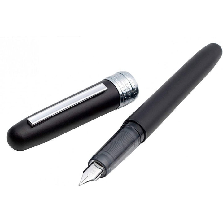 Platinum | Fountain Pen | Plaisir | Stainless Steel | Matt Black Barrel