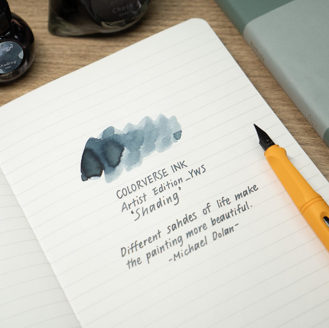 Colorverse | Blue | Fountain Pen Ink Bottled | The Artist Edition | Check &amp; Shading 65ml, 15ml Set