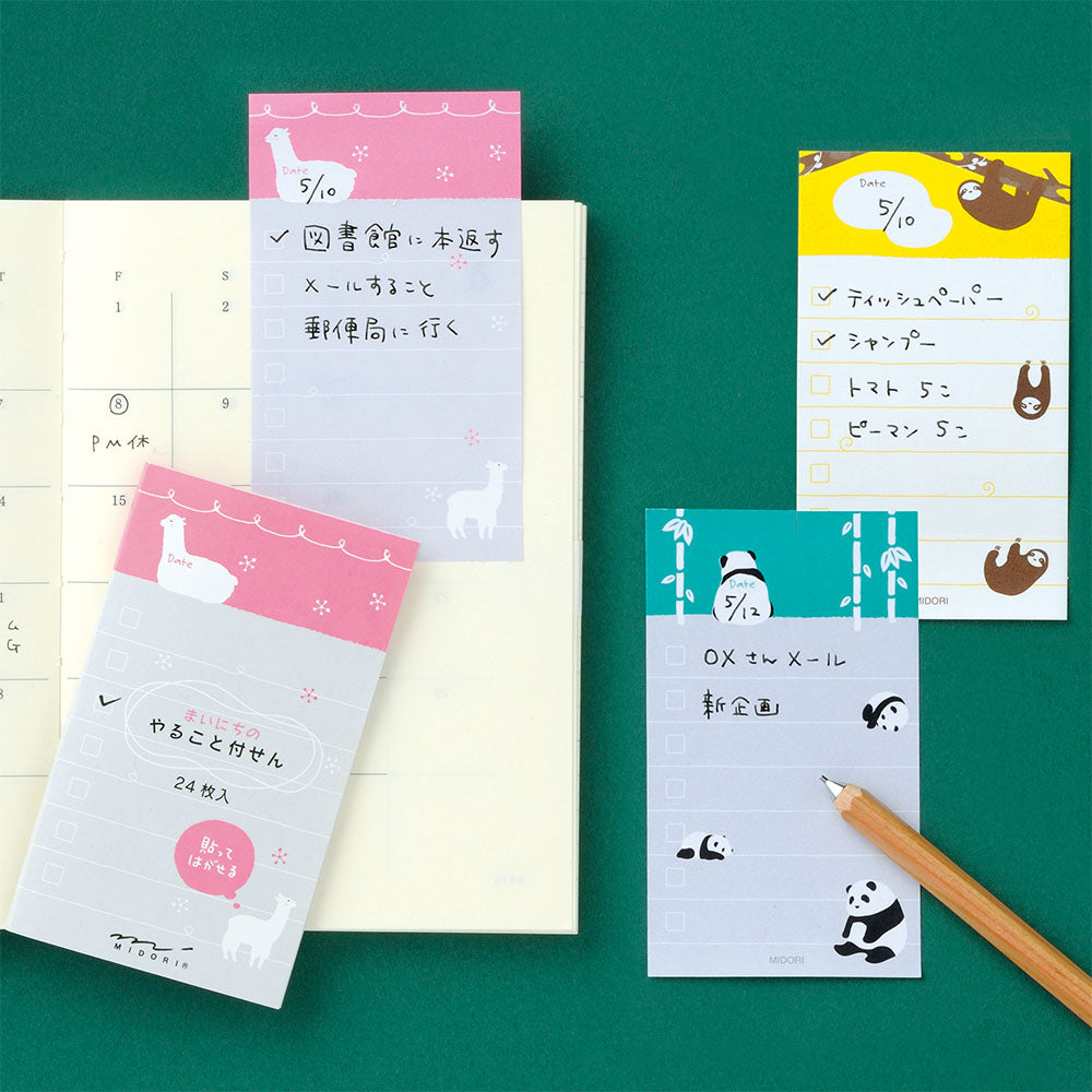 Midori Sticky Memo To Do List S - Penguin