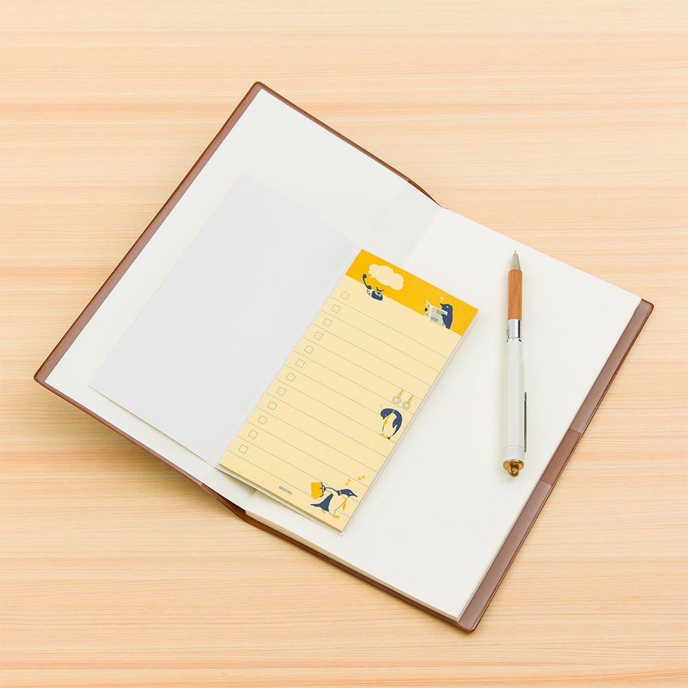 Midori Sticky Memo To Do List L - Penguin