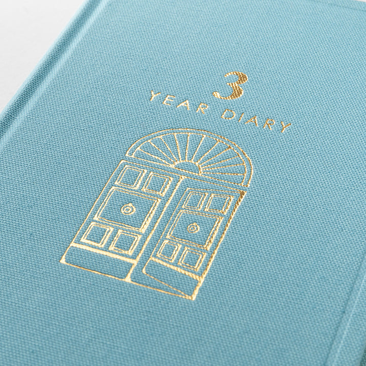Midori 3 Year Diary Gate - Light Blue