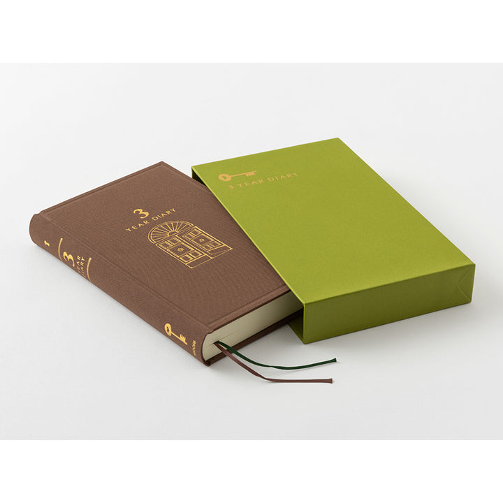 Midori 3 Year Diary Gate - Brown