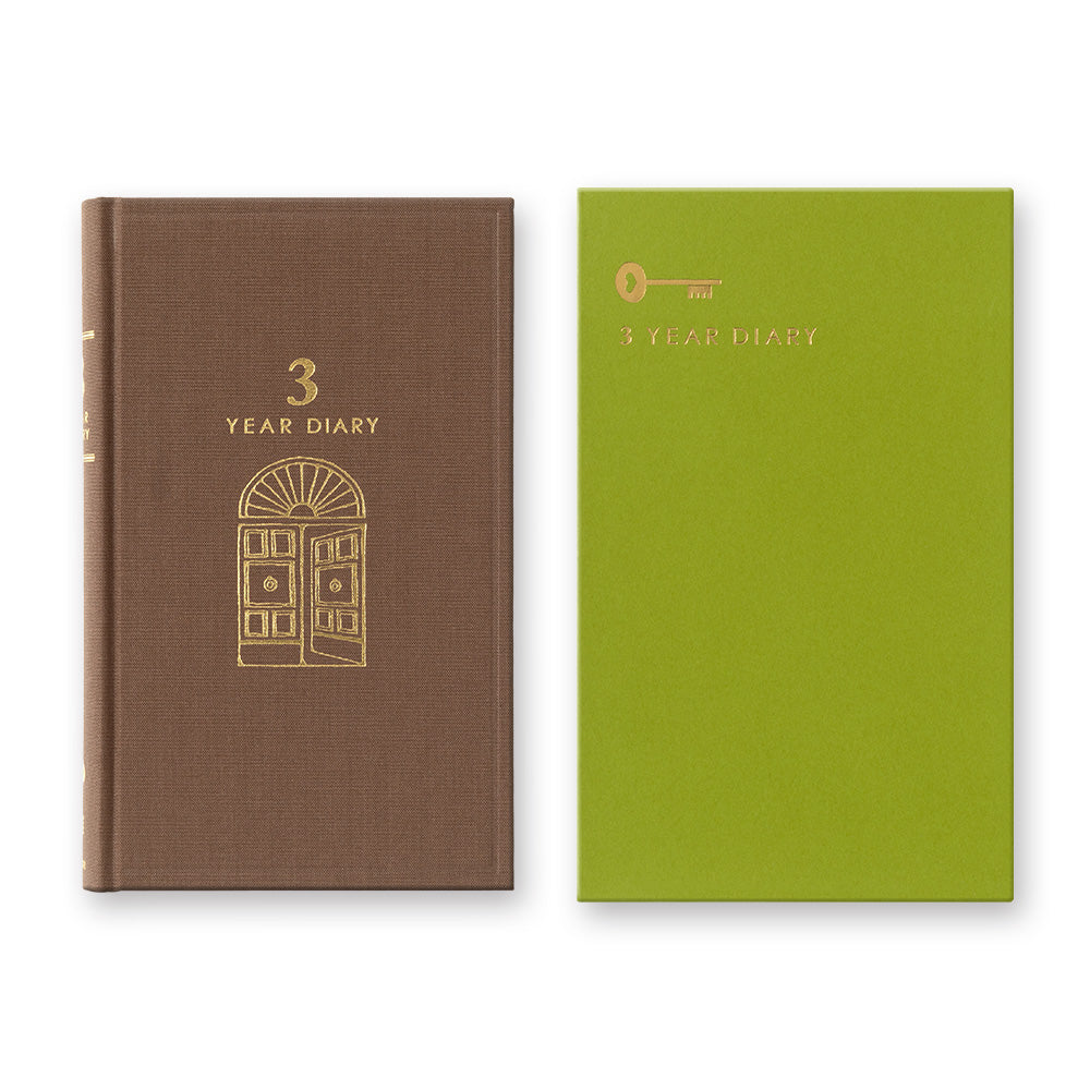 Midori 3 Year Diary Gate - Brown