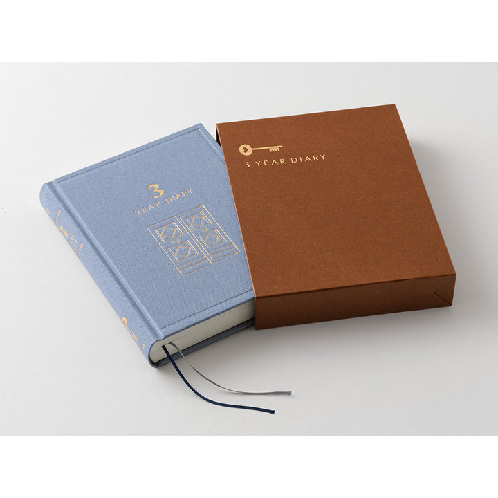 Midori 3 Year Diary Gate Mini - Blue Purple
