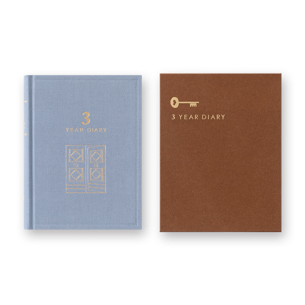 Midori 3 Year Diary Gate Mini - Blue Purple