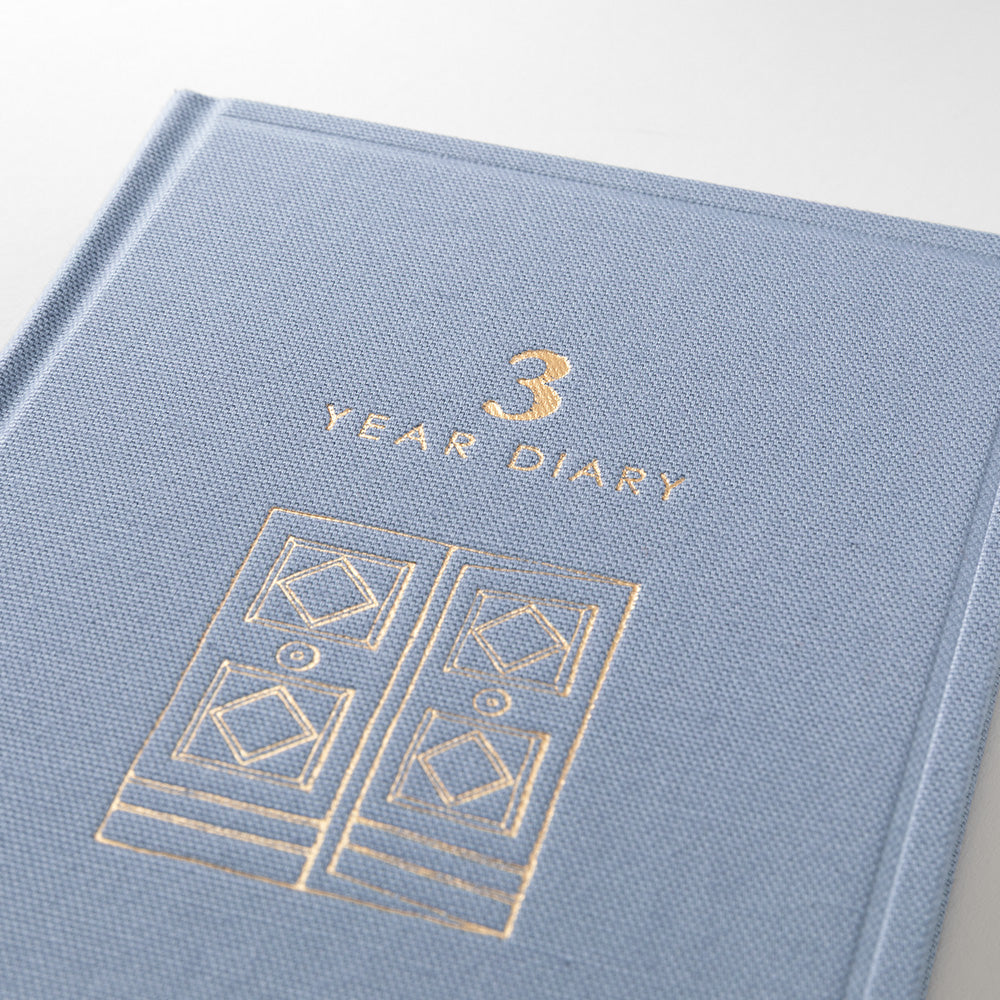 Midori 3 Year Diary Gate Mini - Blue Purple