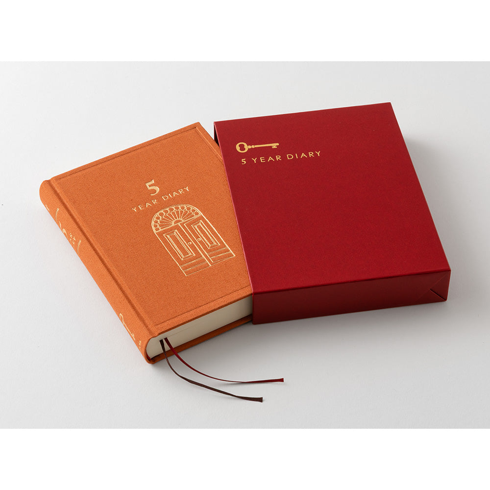 Midori 5 Year Diary Gate Mini - Red