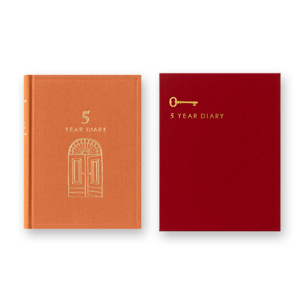 Midori 5 Year Diary Gate Mini - Red