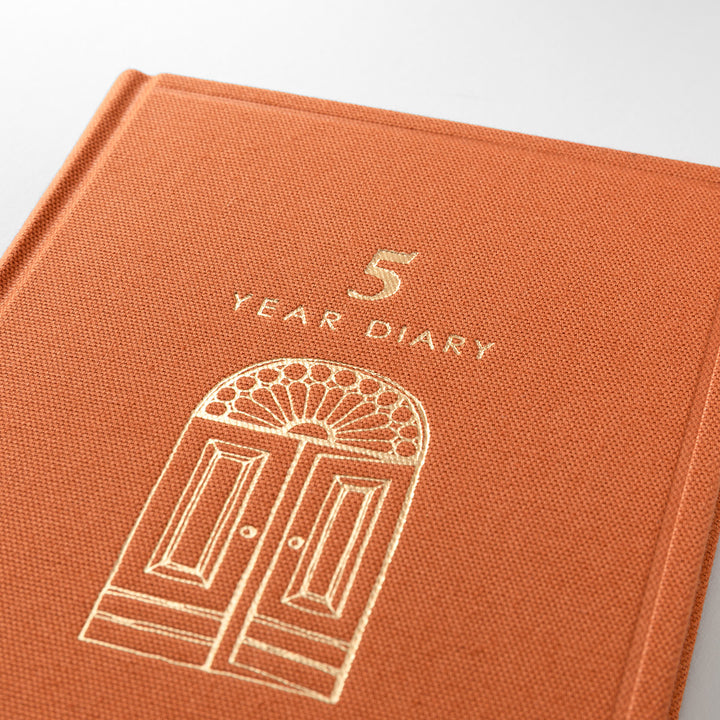 Midori 5 Year Diary Gate Mini - Red