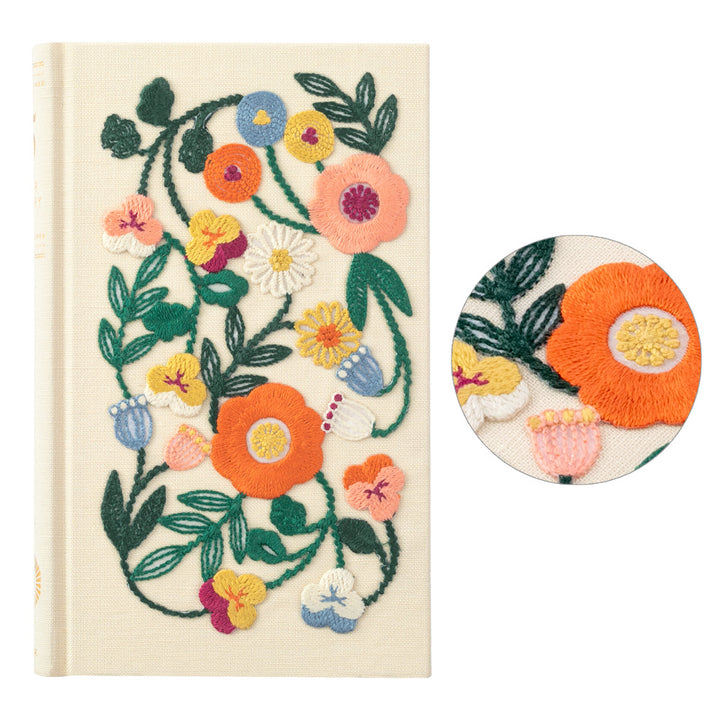 Midori 5-Year Diary Embroidery Flower Beige