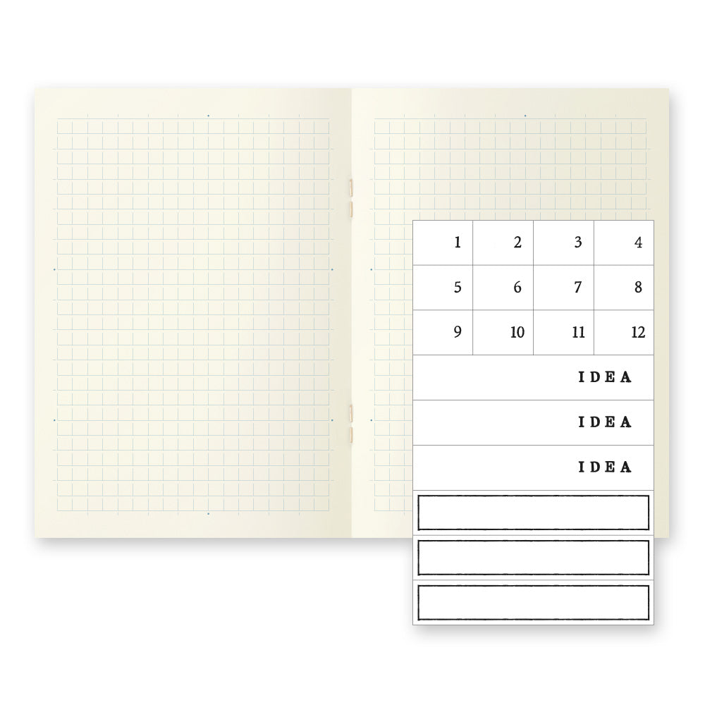 MD Notebook Light A6 - Square Grid A