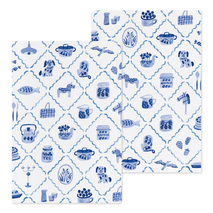 Midori Yuru Log Notebook B6 - Blue Nordic