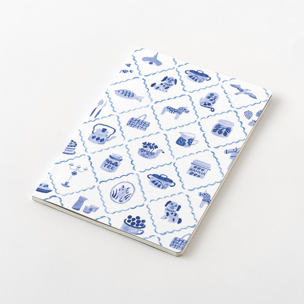 Midori Yuru Log Notebook B6 - Blue Nordic