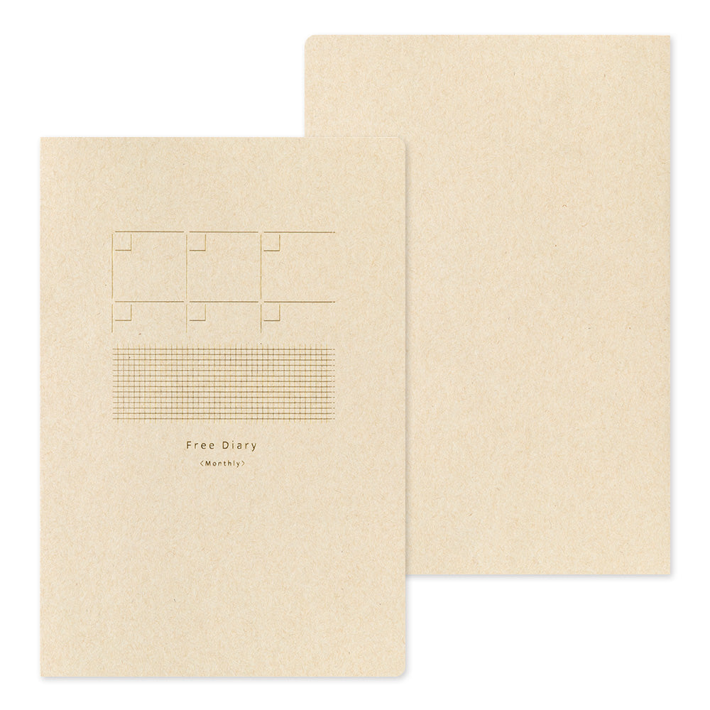 Midori Yuru Log Notebook B6 - Free Diary Monthly