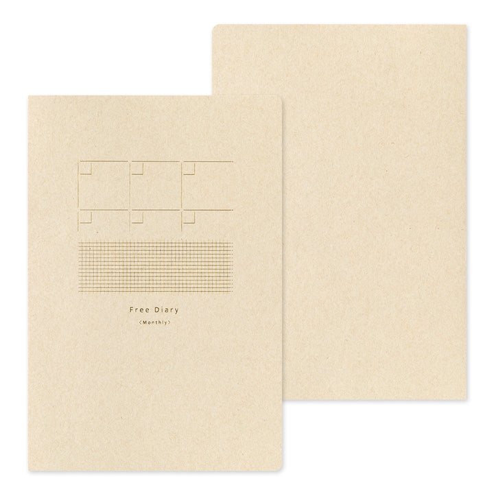 Midori Yuru Log Notebook B6 - Free Diary Monthly