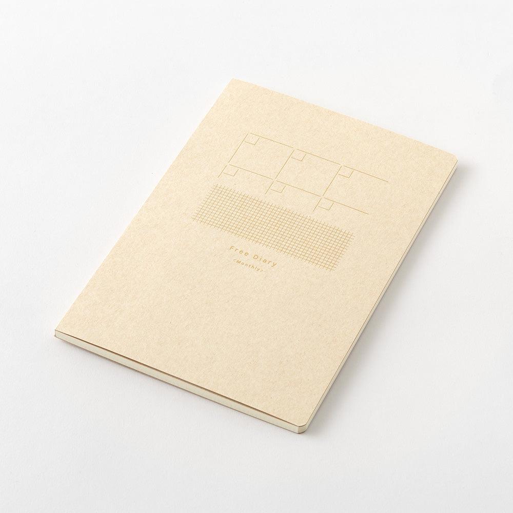 Midori Yuru Log Notebook B6 - Free Diary Monthly