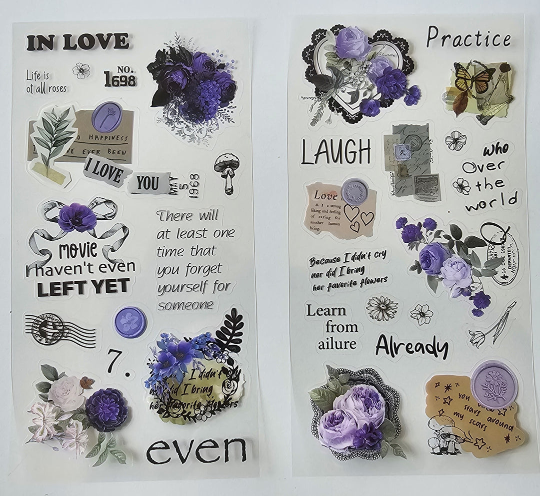 2ABC Decorative Stickers - Purple Silk Whisper