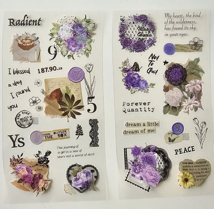 2ABC Decorative Stickers - Purple Silk Whisper