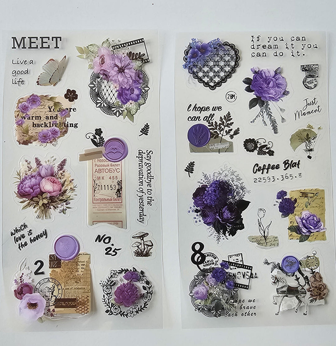 2ABC Decorative Stickers - Purple Silk Whisper