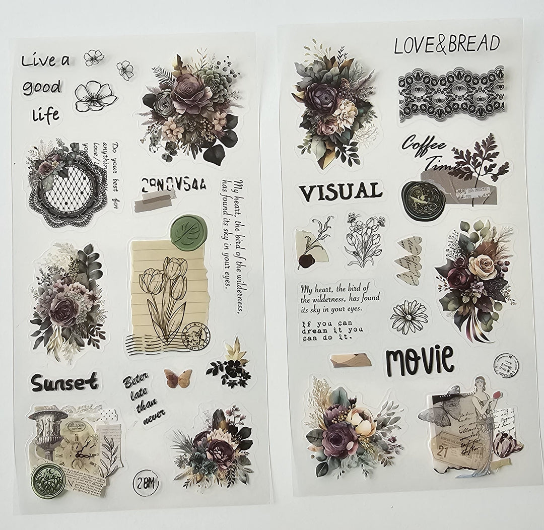 2ABC Decorative Stickers - Green Wildflower