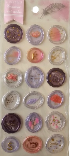 Art Bundle Transparent Wax Seal Stickers 01