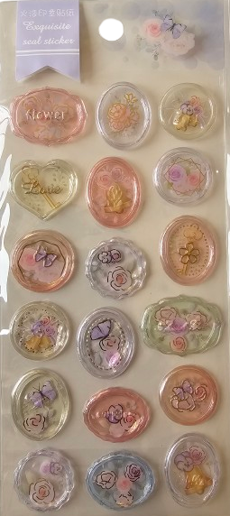 Art Bundle Transparent Wax Seal Stickers 06