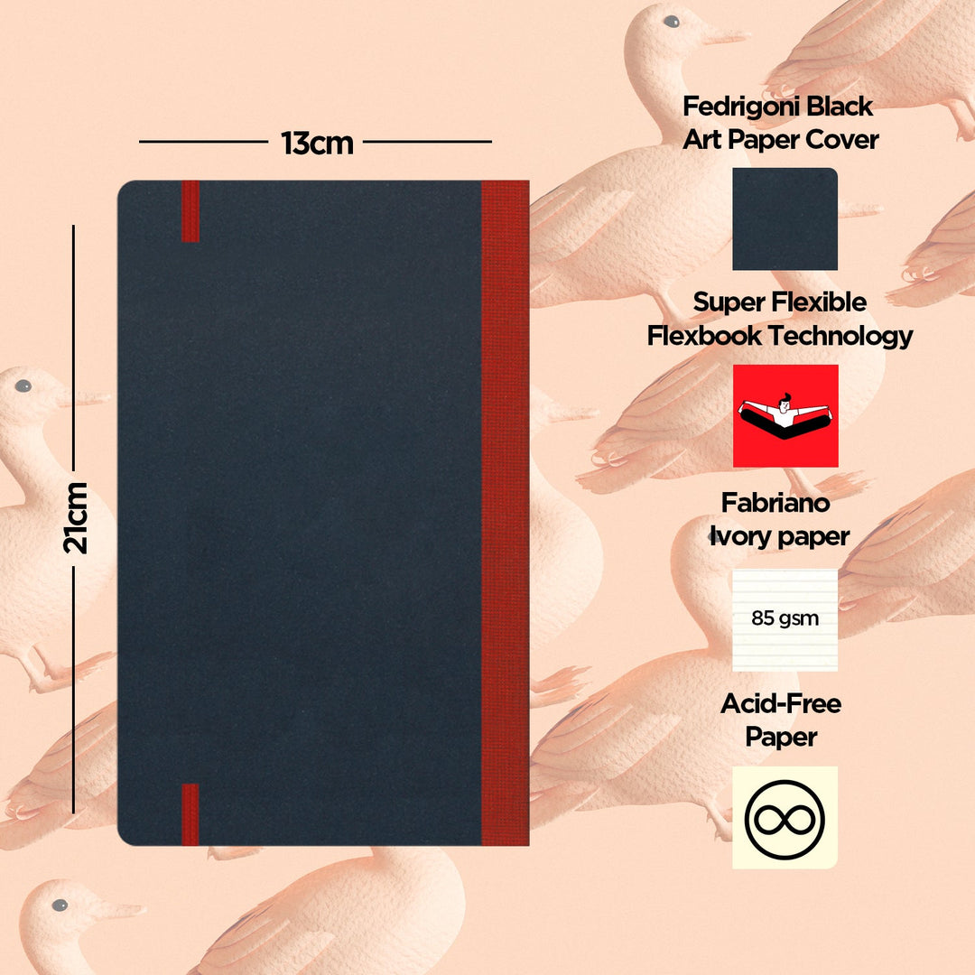 Flexbook | Ruled | Medium A5 Size Notebook | Red | Flex Global