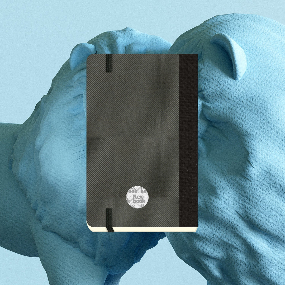 Flexbook | Ruled | Pocket A6 Size Notebook | Off Black | Adventure Series