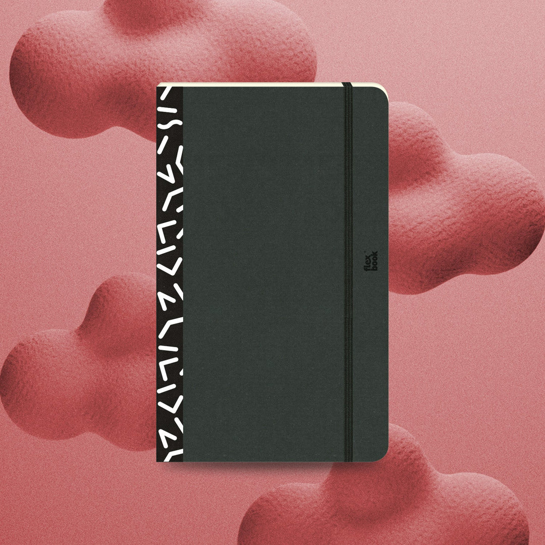Flexbook | Ruled | Medium A5 Size Notebook | Black | Visions &