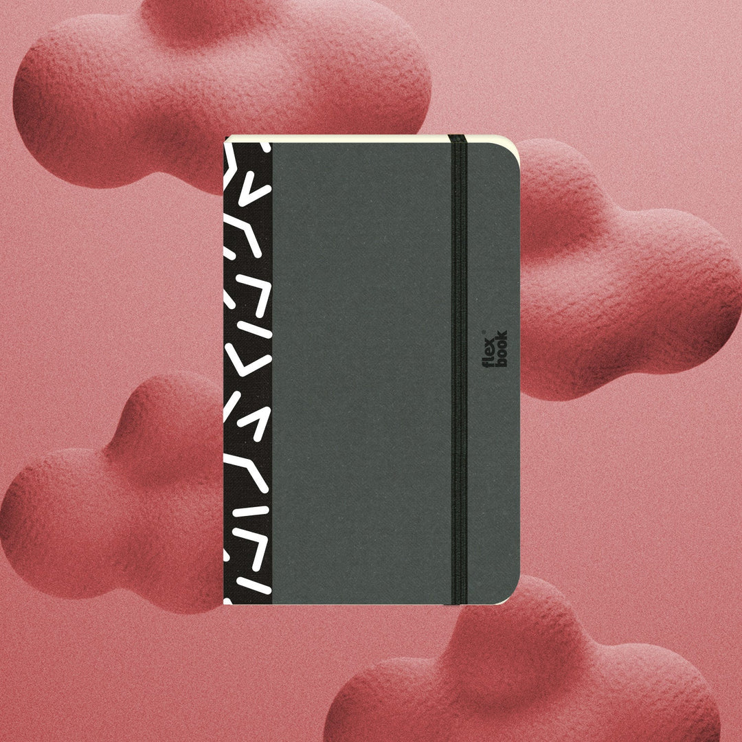 Flexbook | Ruled | Pocket A6 Size Notebook | Black | Visions &