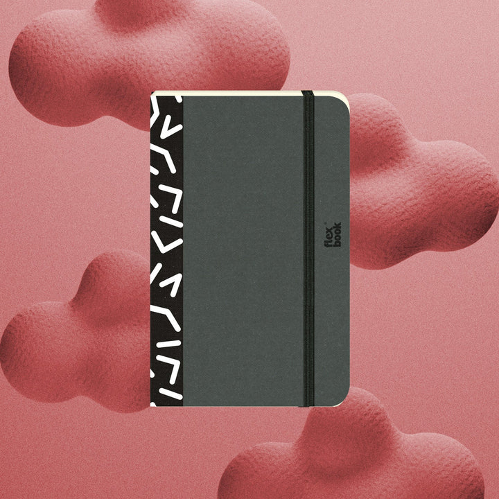 Flexbook | Ruled | Pocket A6 Size Notebook | Black | Visions &