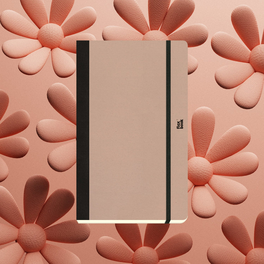 Flexbook | Ruled | Medium A5 Size Notebook | Almond | Ecosmiles Eco Series