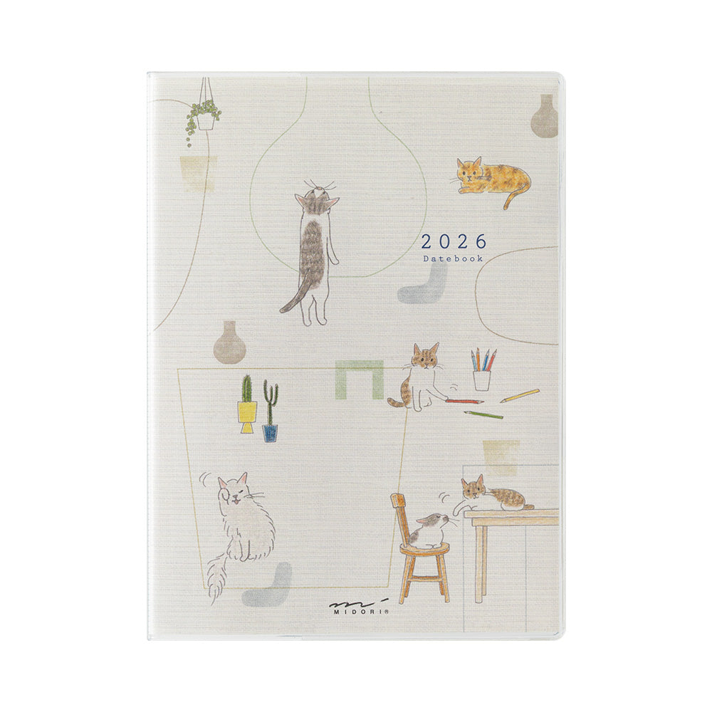 Midori Pocket Diary Cat 2026 - A6