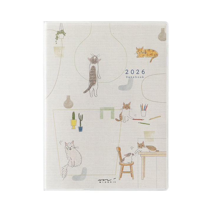 Midori Pocket Diary Cat 2026 - A6
