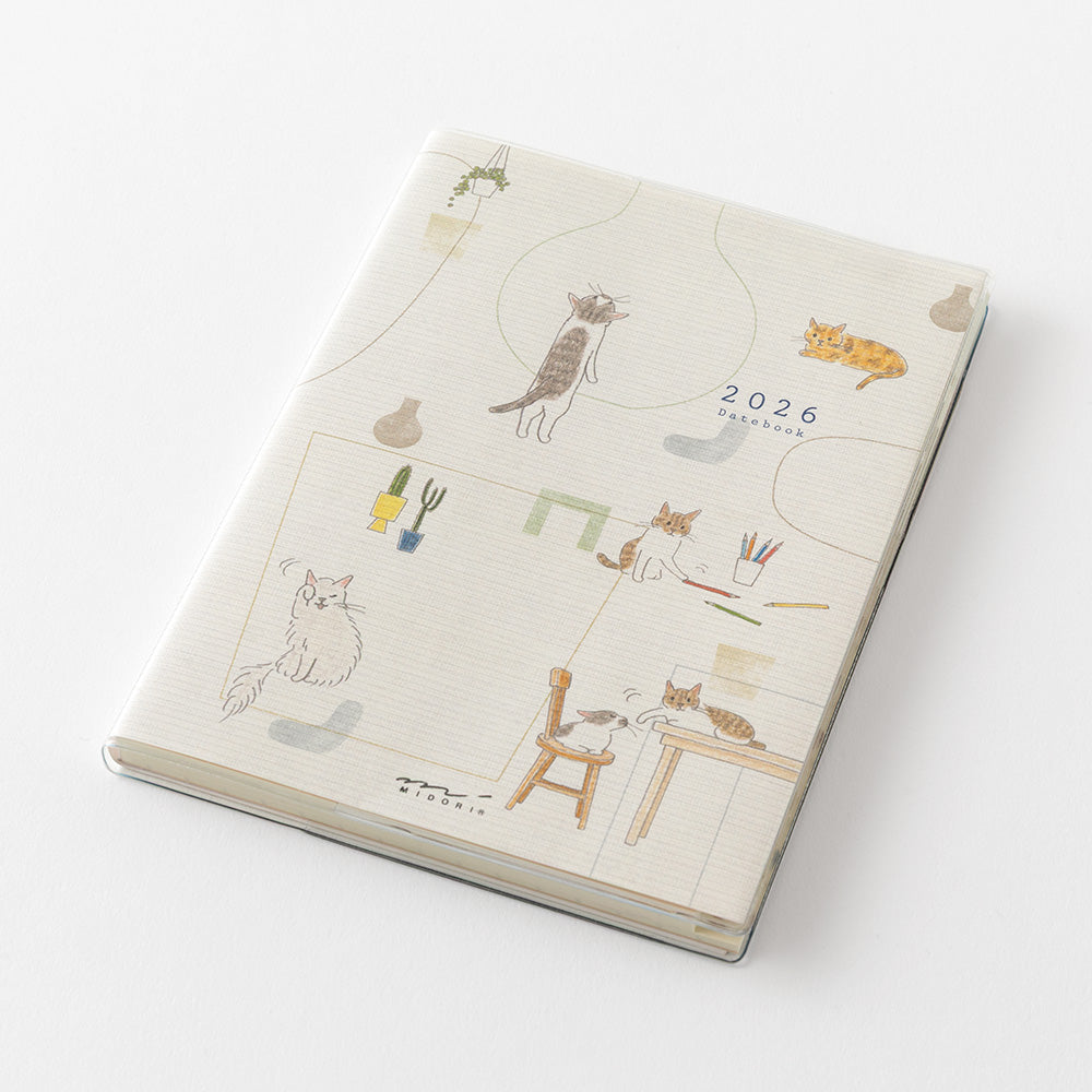 Midori Pocket Diary Cat 2026 - A6