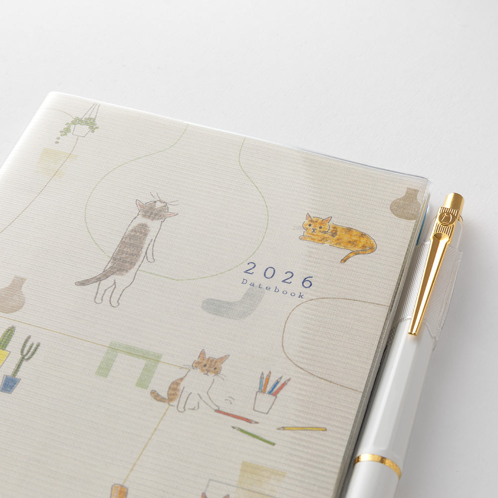 Midori Pocket Diary Cat 2026 - A6