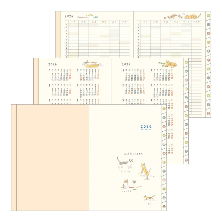 Midori Pocket Diary Cat 2026 - A6