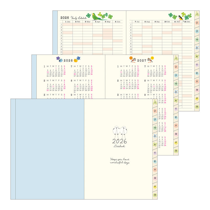 Midori Pocket Diary Bird 2026 - A6