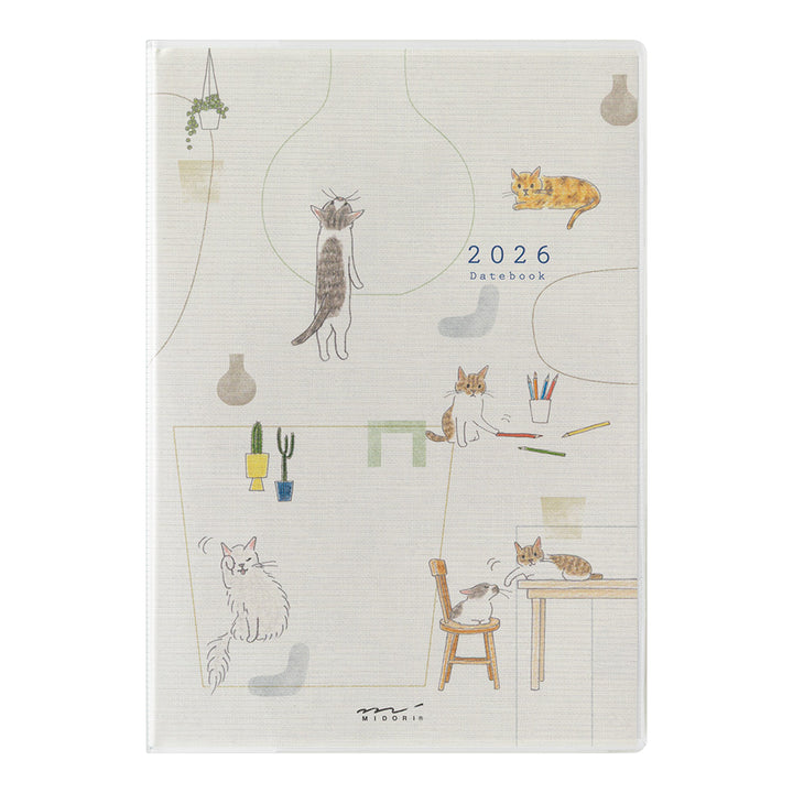 Midori Pocket Diary Cat 2026 - B6