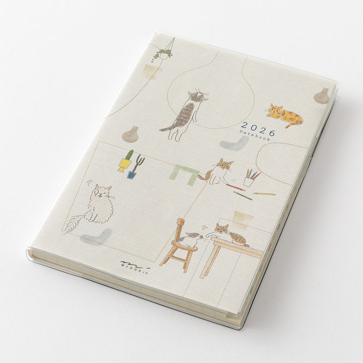 Midori Pocket Diary Cat 2026 - B6