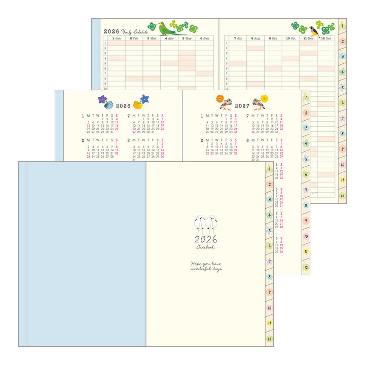 Midori Pocket Diary Bird 2026 - B6
