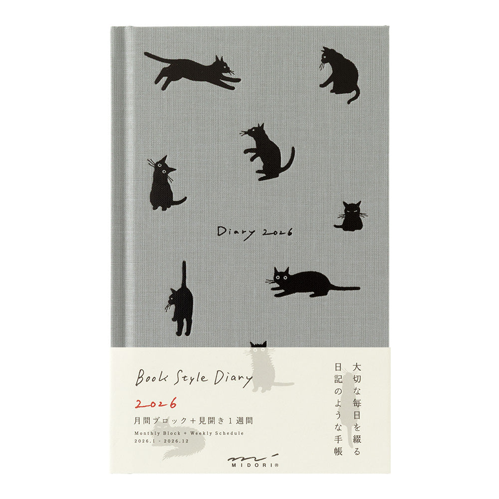 Midori Book Style Diary Cat 2026 - B6