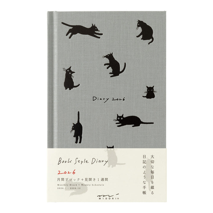 Midori Book Style Diary Cat 2026 - B6