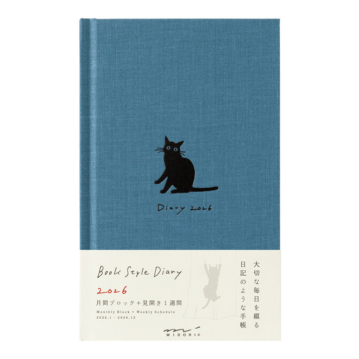 Midori Book Style Diary Cat 2026 - B6