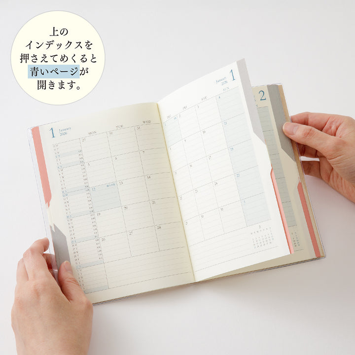 Midori Double Schedule Diary 2026 - B6